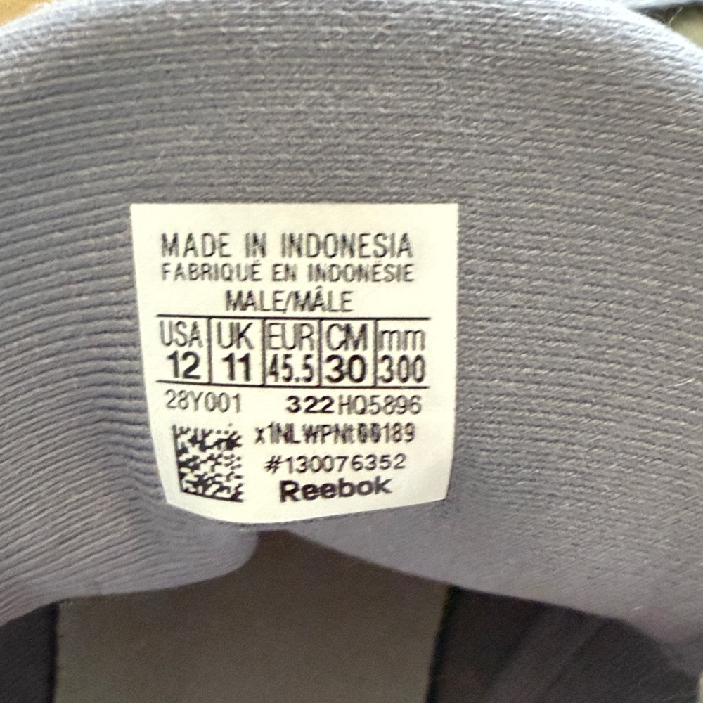 Men’s Reebok Zig Dynamic Lite, grey, ortholite comfort footbed sneakers size 12 - Picture 7 of 7